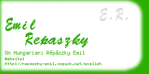 emil repaszky business card